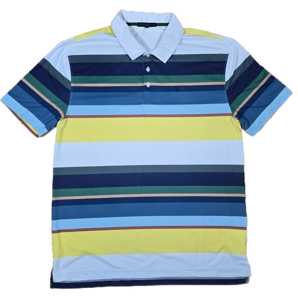 Extracurricular Golf Polo Mens XL Short Sleeve Striped Shirt Performance Stretch